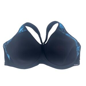 Freya Active Sports Bra Black‎ Blue Flame Print Full Support Encap Size 38I